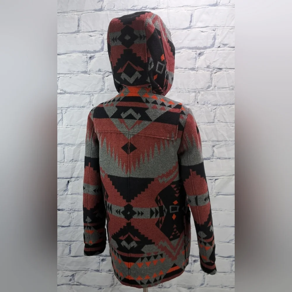 NEW Gap Women's Short Duffle Coat Toggle Southwestern Native Wool Small - Picture 4 of 13